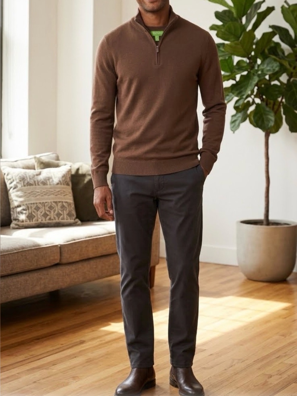 Gianni Feraud Limited Edition Men’s Fine Knit Polo Sweater - Size M 0313